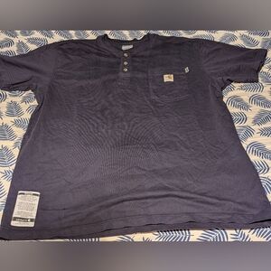Carhartt FR Men's Navy Henley Shirt Size XL